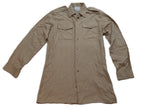 Vintage Dress Shirt Fawn / Khaki Beige With Long Sleeves 37cm