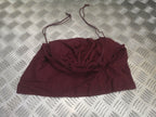 Maroon Lightweight Brushed Cotton Stash Drawstring Bags x 4
