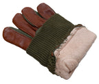 Aircrew Gloves RAF Royal Air Force & British Army 1980s Pattern Leather Palm Cotton Lined NOS