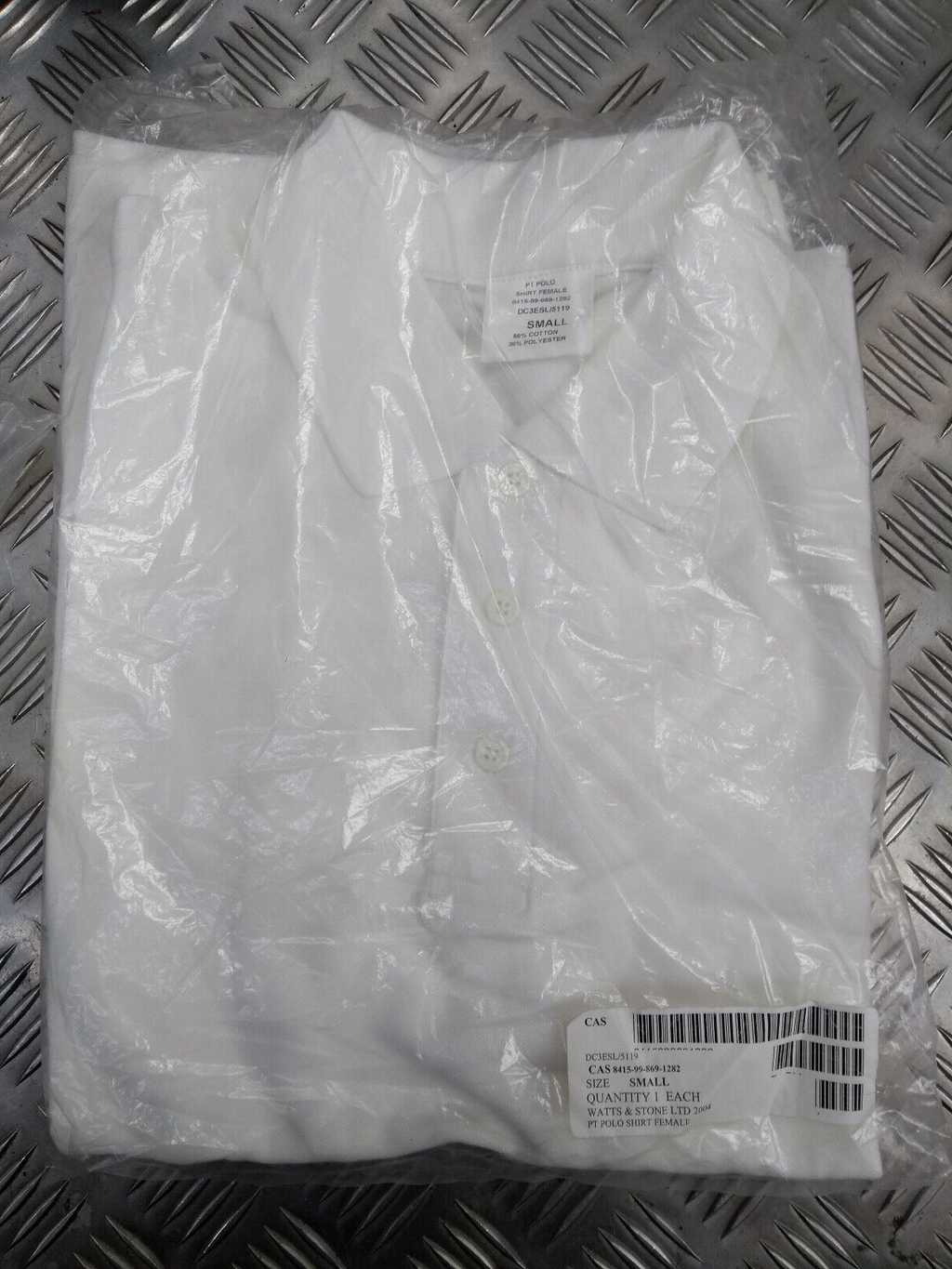 Short Sleeve Female White Shirt Utility Polo Style Physical Training PT Small