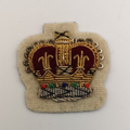 Lancers Regiments Small Size Queen's Crown Gold on White Genuine British Army
