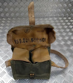 Genuine Vintage French Canvas Utility or Ammunitions Side Bag Carrier