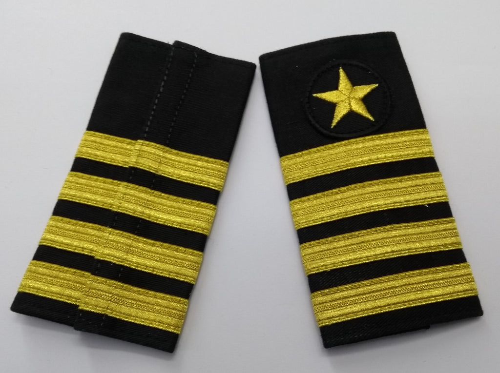 Naval Shoulder Slides / Boards Officers Gold Lace Navy NEW