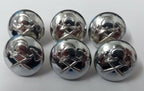 Obsolete Army Firefighters Dress Chrome Buttons 36L Ring Back Shank - NEW