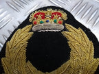 Dress Hat Badge Patch & Band Queen's Crown & Laurel Wreath Braided Insignia
