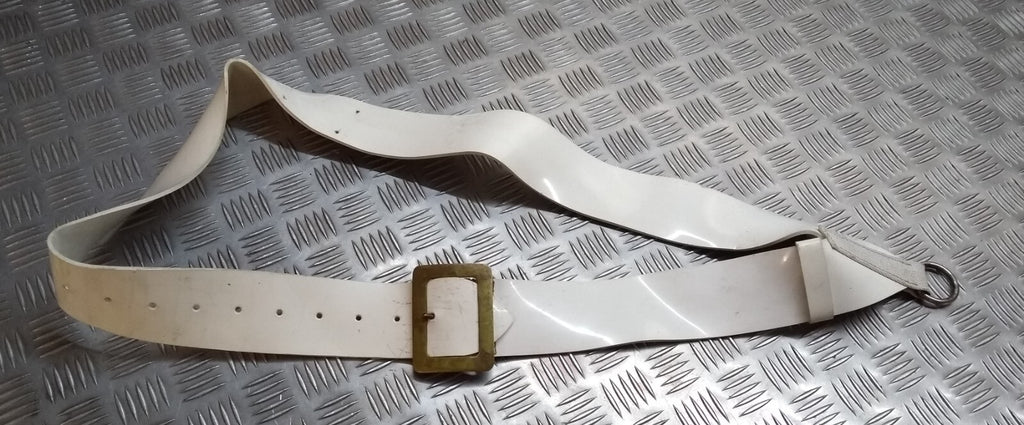 White Sling Drum Strap PVC British & Cavalry Type Bandsmen Cross Belt