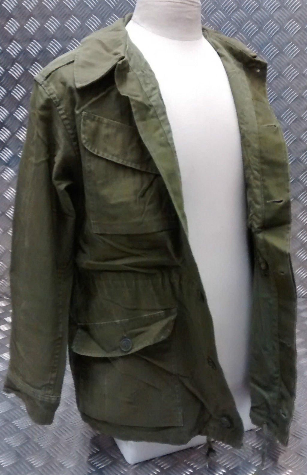 Genuine Vintage Military Combat Jacket 1980's Distressed Look Unique Look 80's
