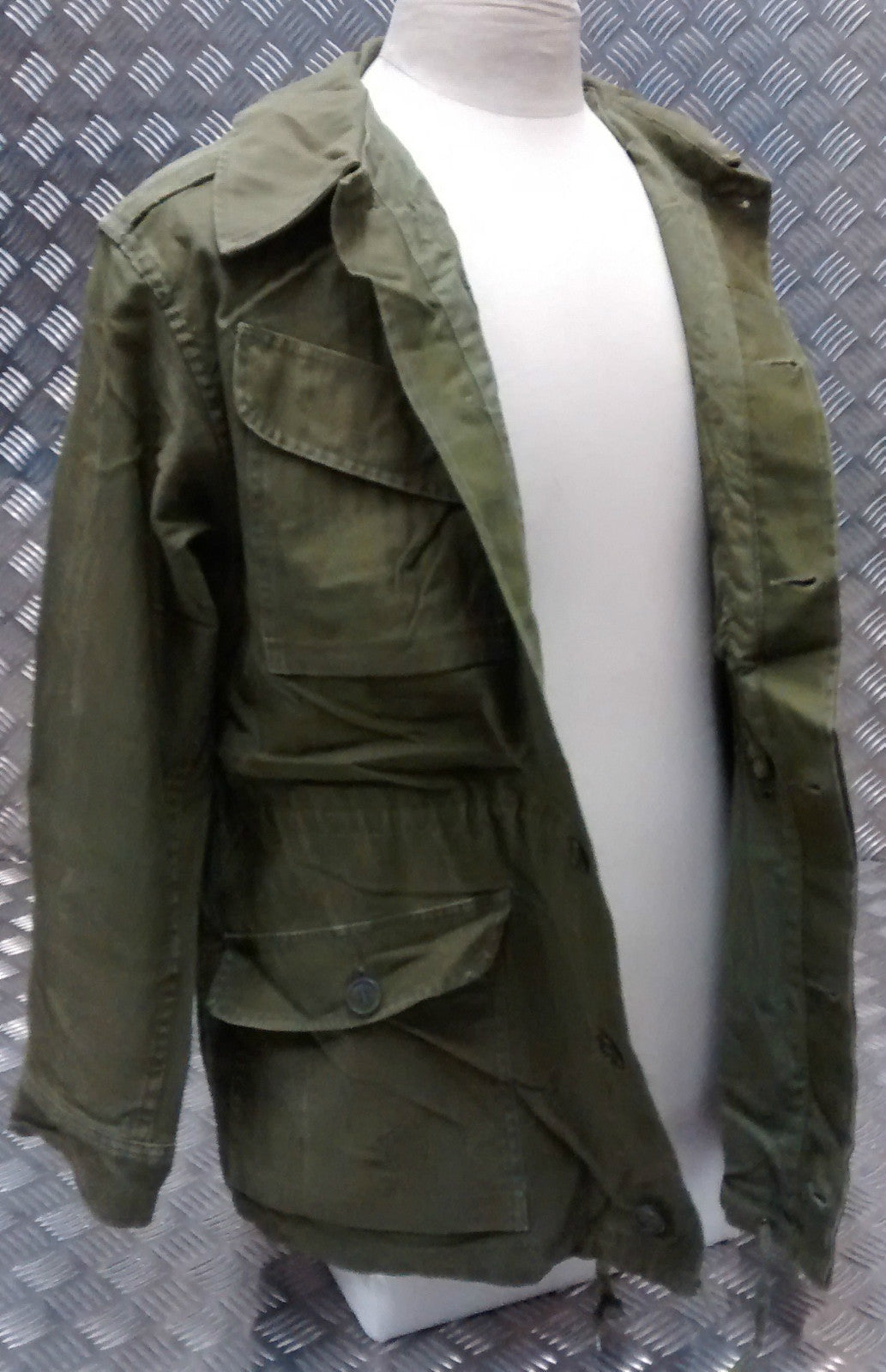 Genuine Vintage Military Combat Jacket 1980's Distressed Look Unique Look 80's