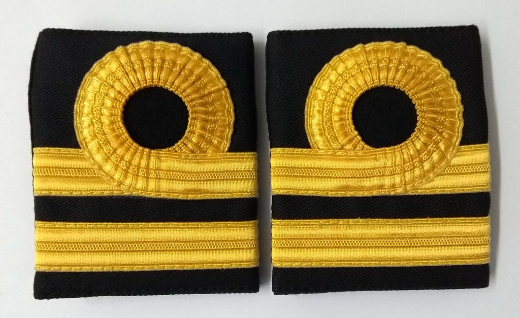 Royal Navy Lieutenant Gold Lace Rank Slides RN Genuine British Issue