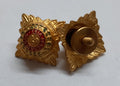 Vintage 2nd LT Rank Pips British Army Stars Dress Pattern Screw Post x2