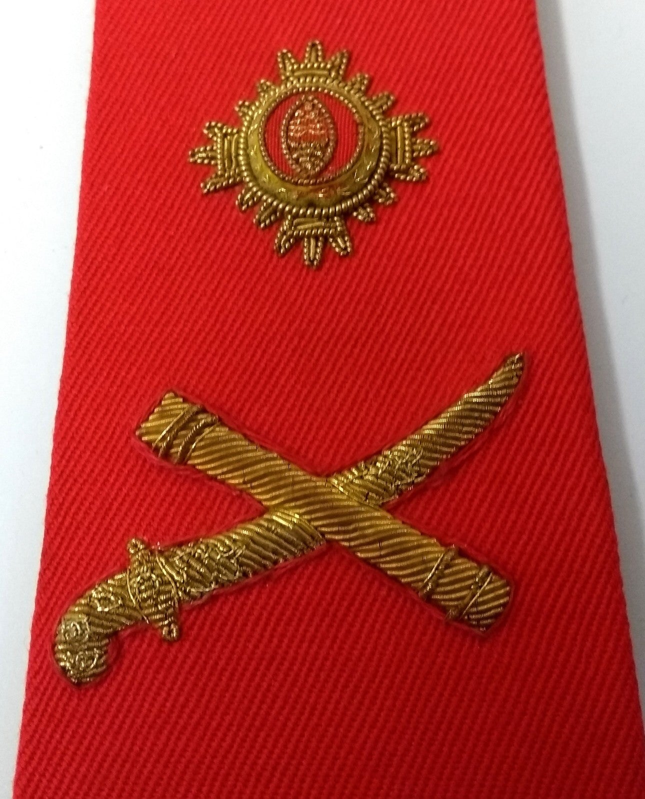 BDF Major General Rank Shoulder Slide & Gold Raised Insignia Botswana Epaulettes