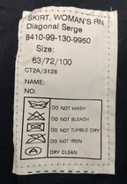 WRNS Skirt Diagonal Serge British Royal Navy Dress RN Waist 72cm
