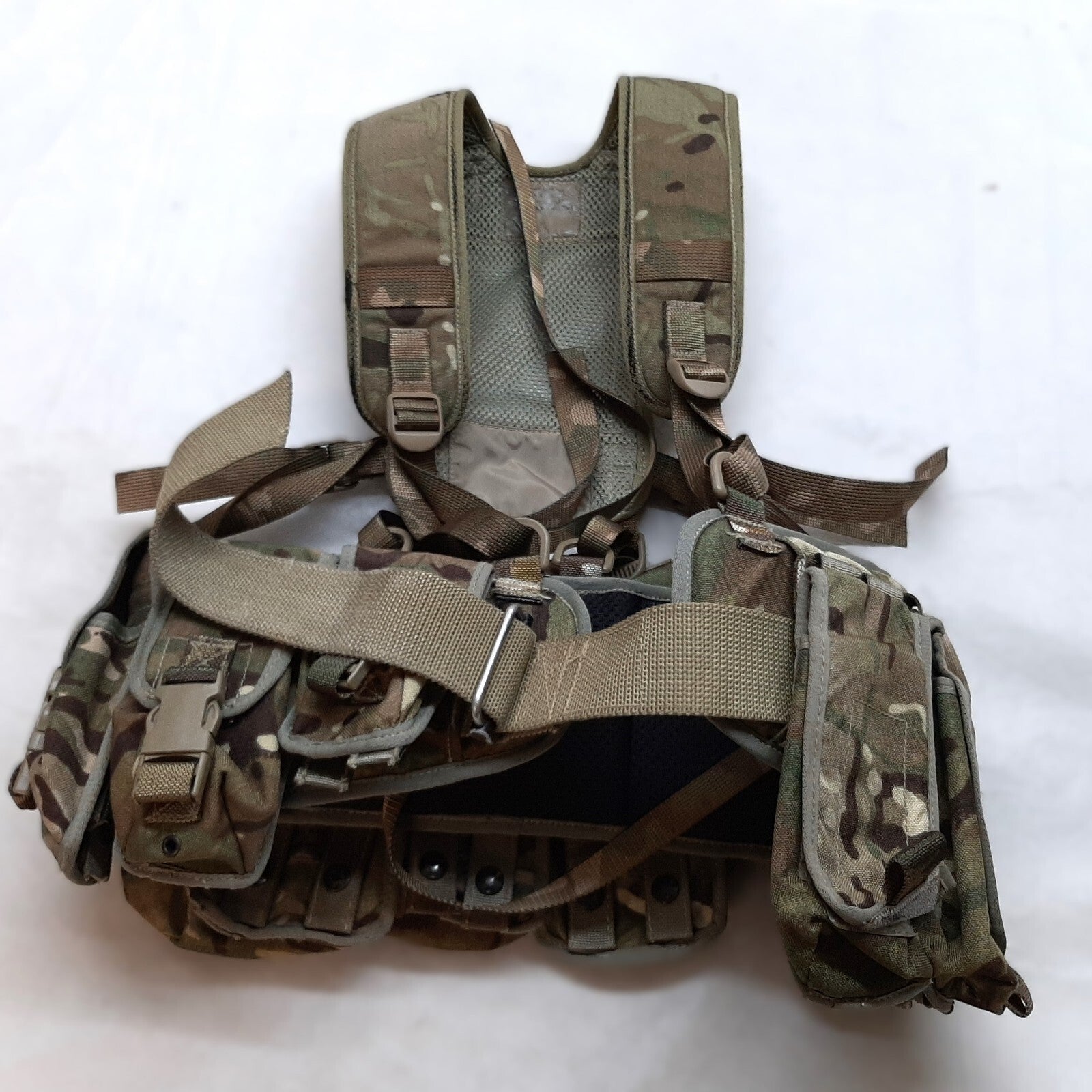 Airborne Army Webbing MTP British Assault Camo Belt Yoke Osprey IVA Pouches (9)