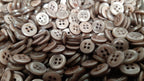 Buttons 100 Vintage 4 Hole Shirt Shank Anchors Pearlesque Lite Grey 11.2mm NOS