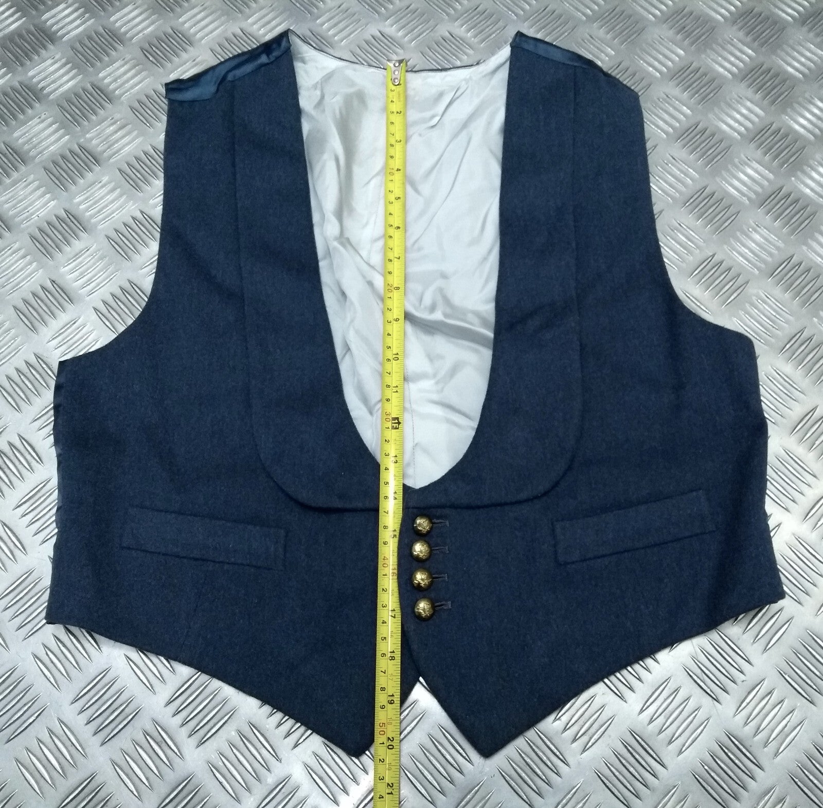 RAF Royal Air Force Vintage Waistcoat Airforce Blue Grey Colour Mess Dress