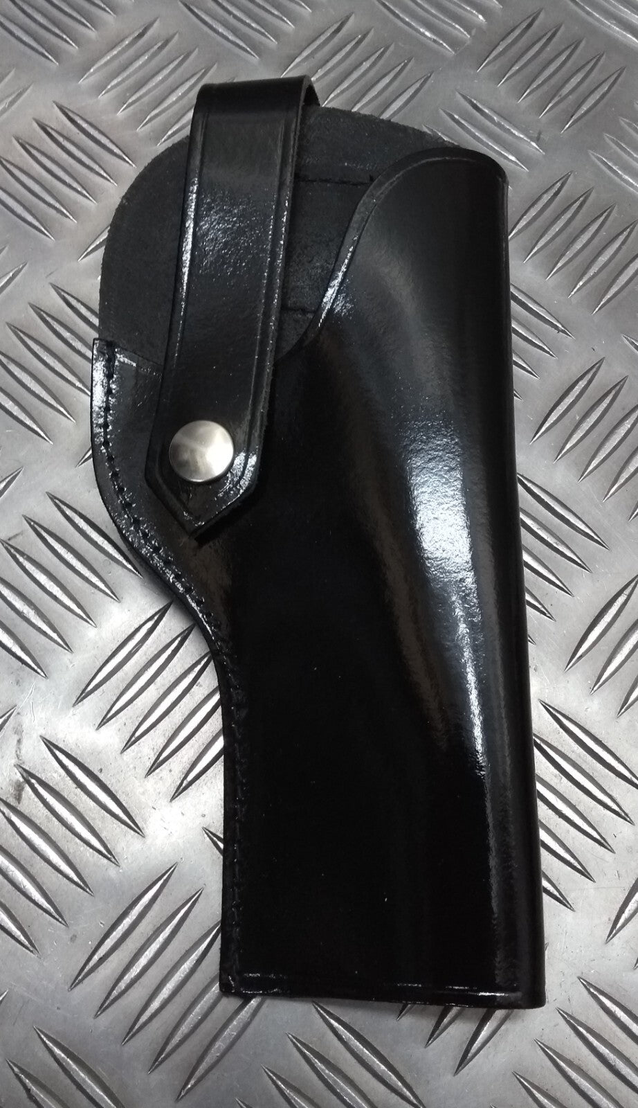 Sam Browne Patent Hi Sheen Black Leather With Chrome Fixings Includes 9mm Pouch