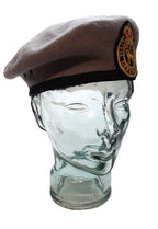 Hobson Beret Emerald Grey with Kings Crown Civil Defence Badge Size 7 1/4