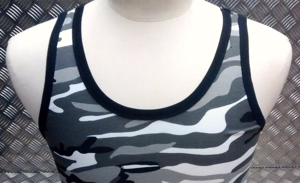 100% Cotton Urban / Winter Camo Sleeveless Vest Singlet Tank Top All Sizes - NEW