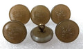 Vintage Mil-spec Old Pattern St Edwards Crown Khaki Buff Ring Backed Buttons NOS