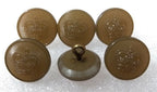 Vintage Mil-spec Old Pattern St Edwards Crown Khaki Buff Ring Backed Buttons NOS