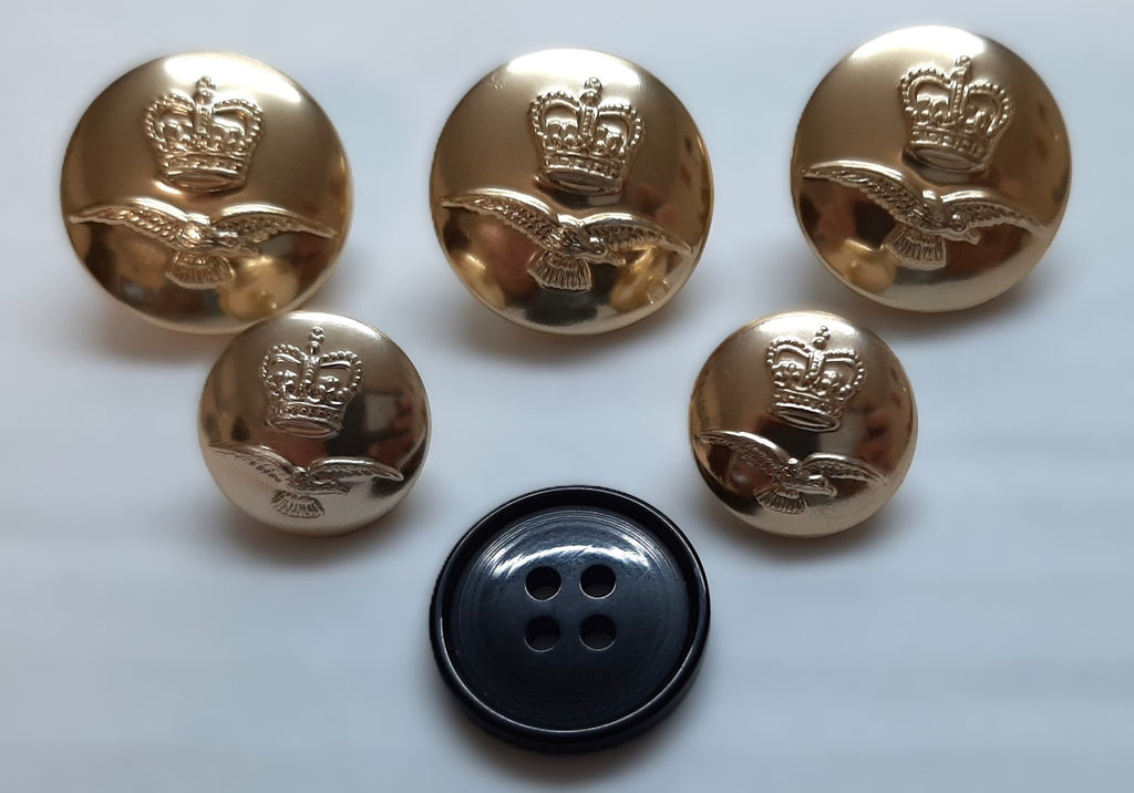 RAF Royal Air Force Airforce No1 Button Set For Air Force Dress Jacket or Tunic
