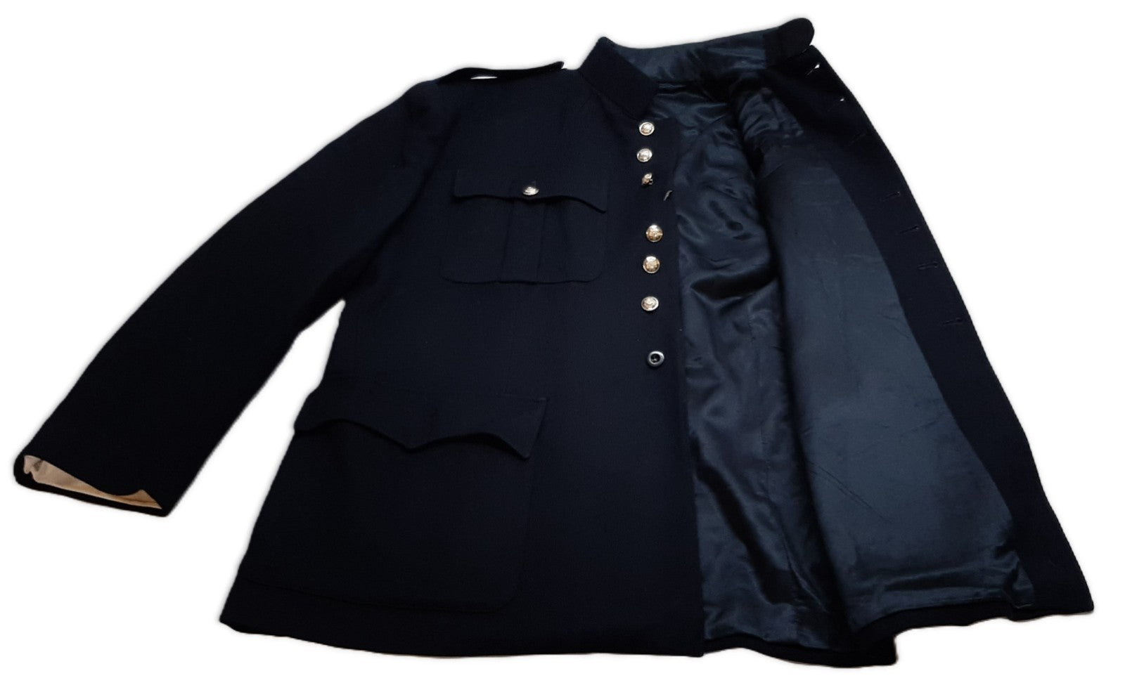 British Army Scots Jacket Vintage No1 Blue Dress Coat Chest Size 47"