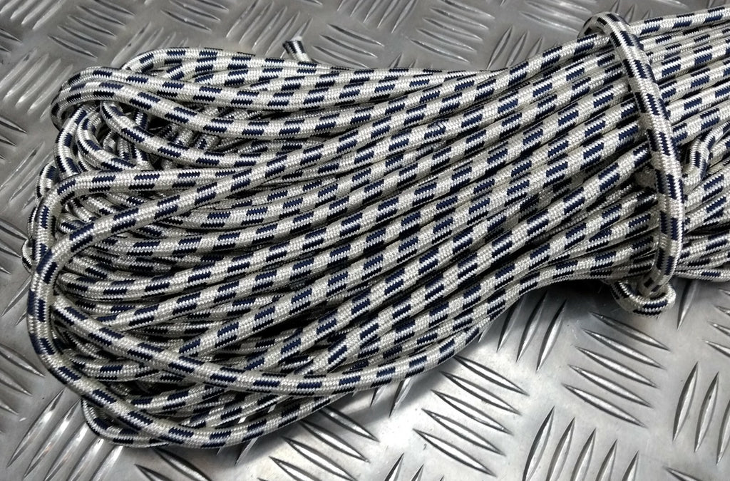 Genuine British Made Ceremonial & Parade Silver Blue Fleck Cord 1M RC13