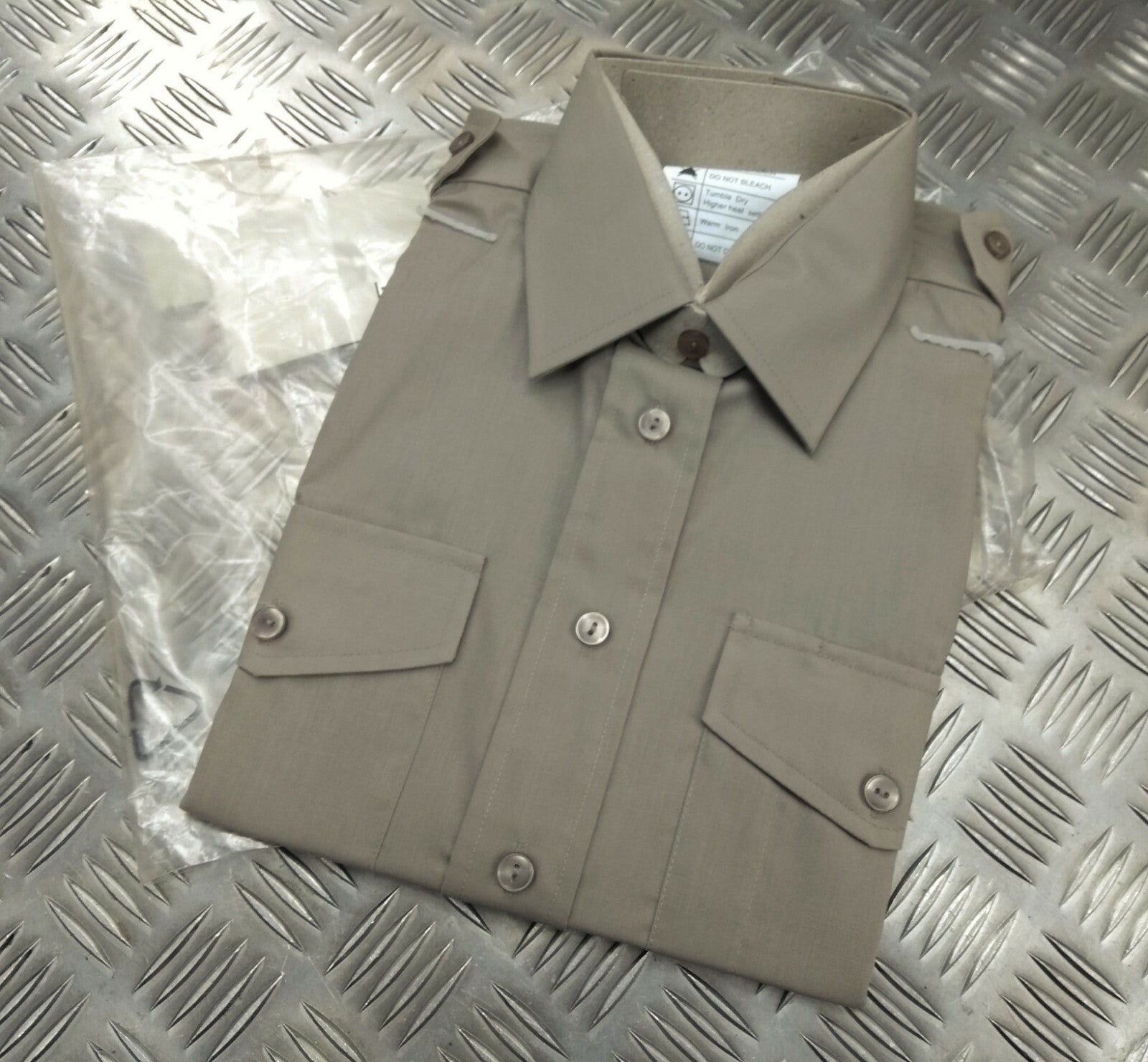 Dress Shirt Tropical Style Tri-Service Stone Coloured Woman's - NEW