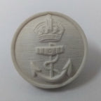 Genuine Vintage British Royal Navy RN White Kings Crown Naval Dress Buttons