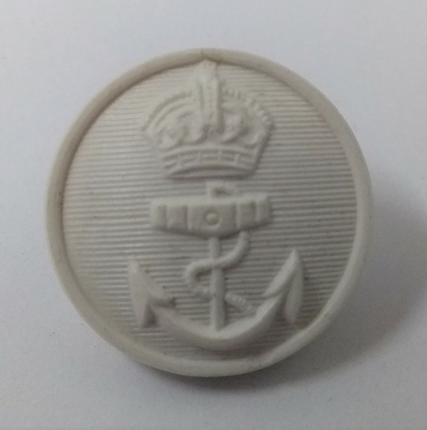 Genuine Vintage British Royal Navy RN White Kings Crown Naval Dress Buttons