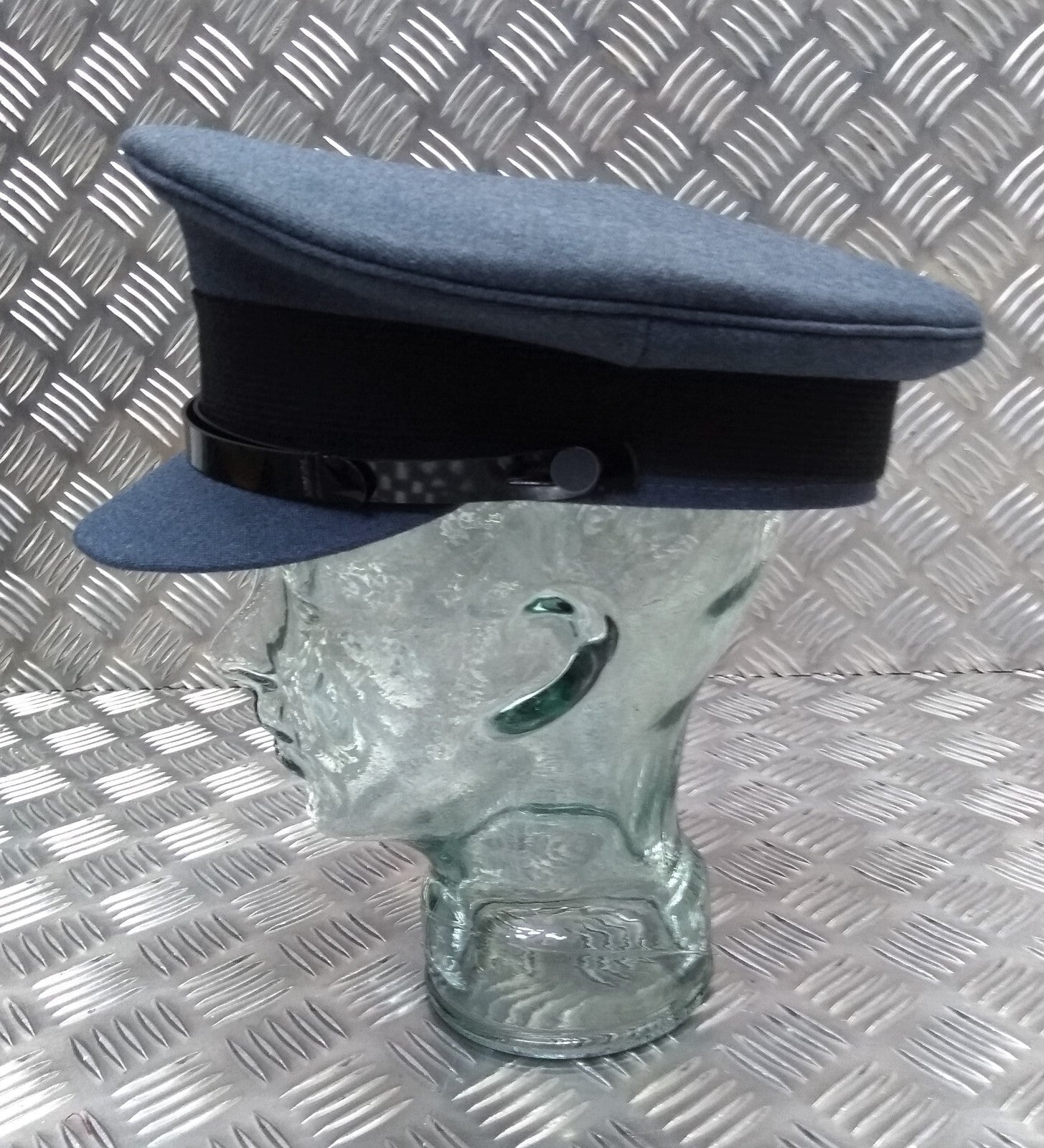 RAF Royal Air Force Dress Hat Air Force Blue Grey Colour Cap with OFC Cloth Peak 59cm