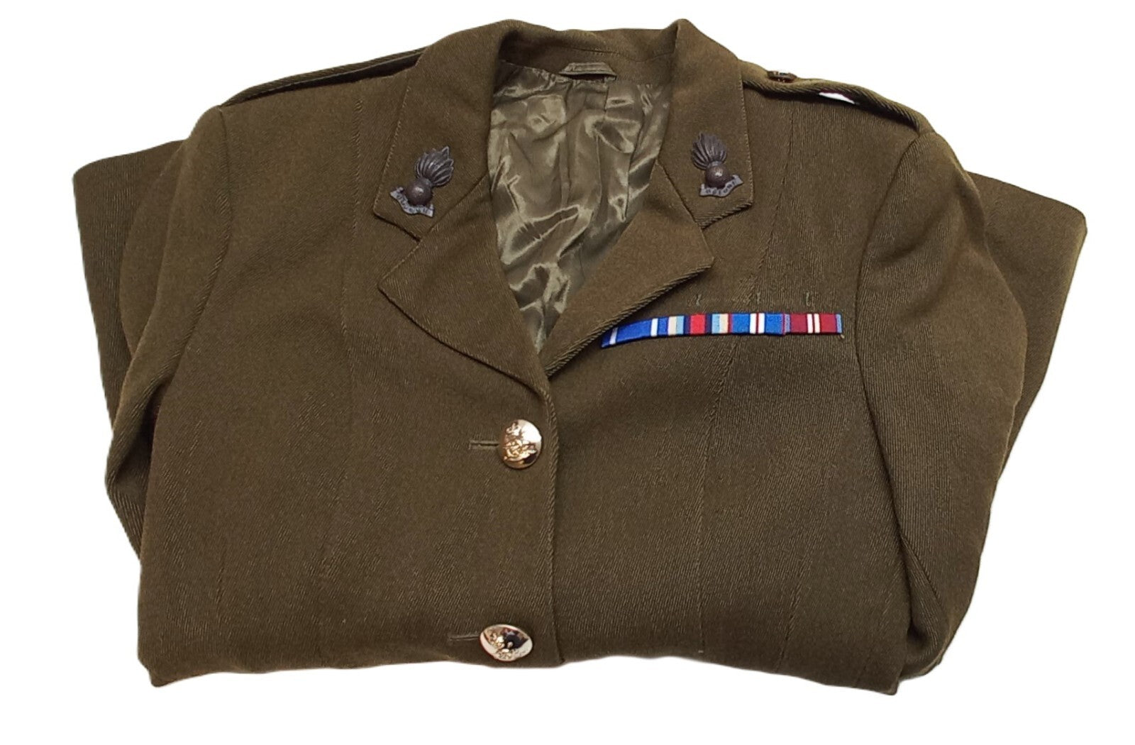 Vintage British Army No2 Suit Number Two Khaki OFC 2 Piece Jacket and Skirt Woman's Goodwood