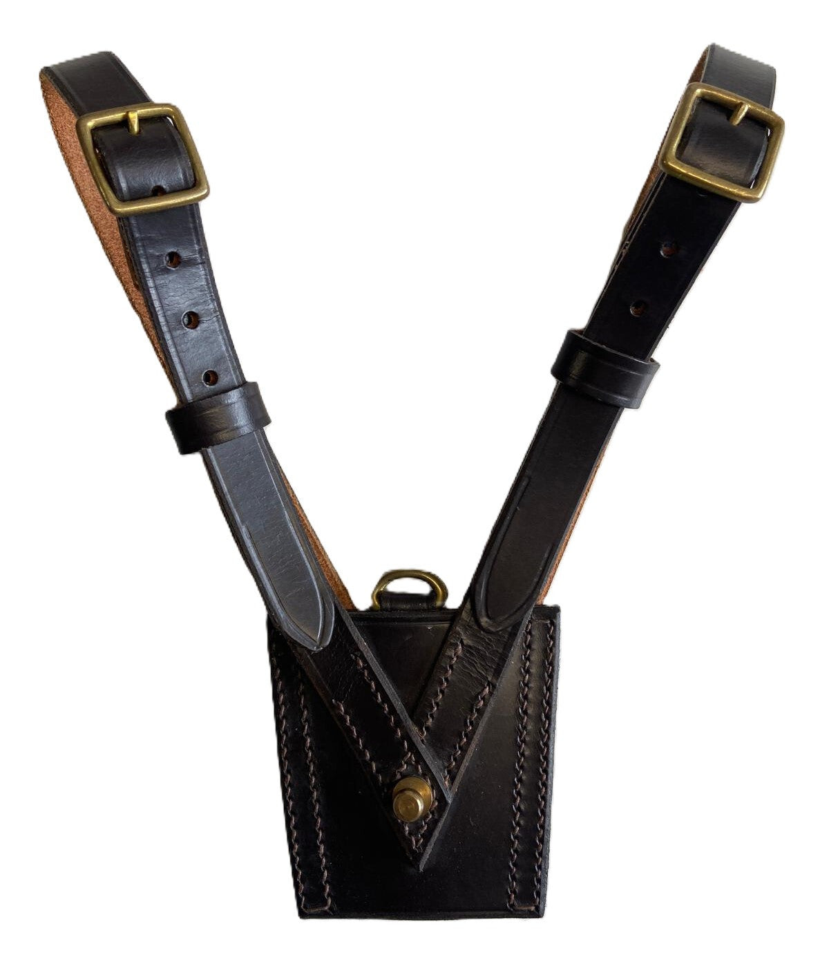 British Army Officers Sam Browne Leather Sword Frog Genuine