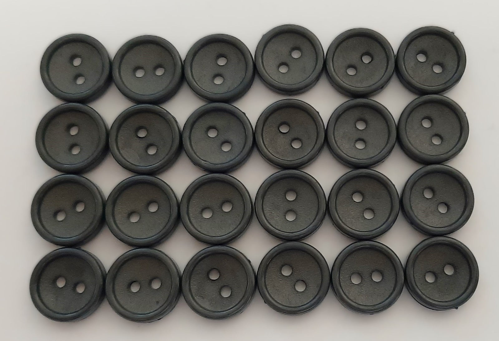 Ex Service Buttons Old Pattern British Made Mid Grey 2 Hole Size 12.5mm