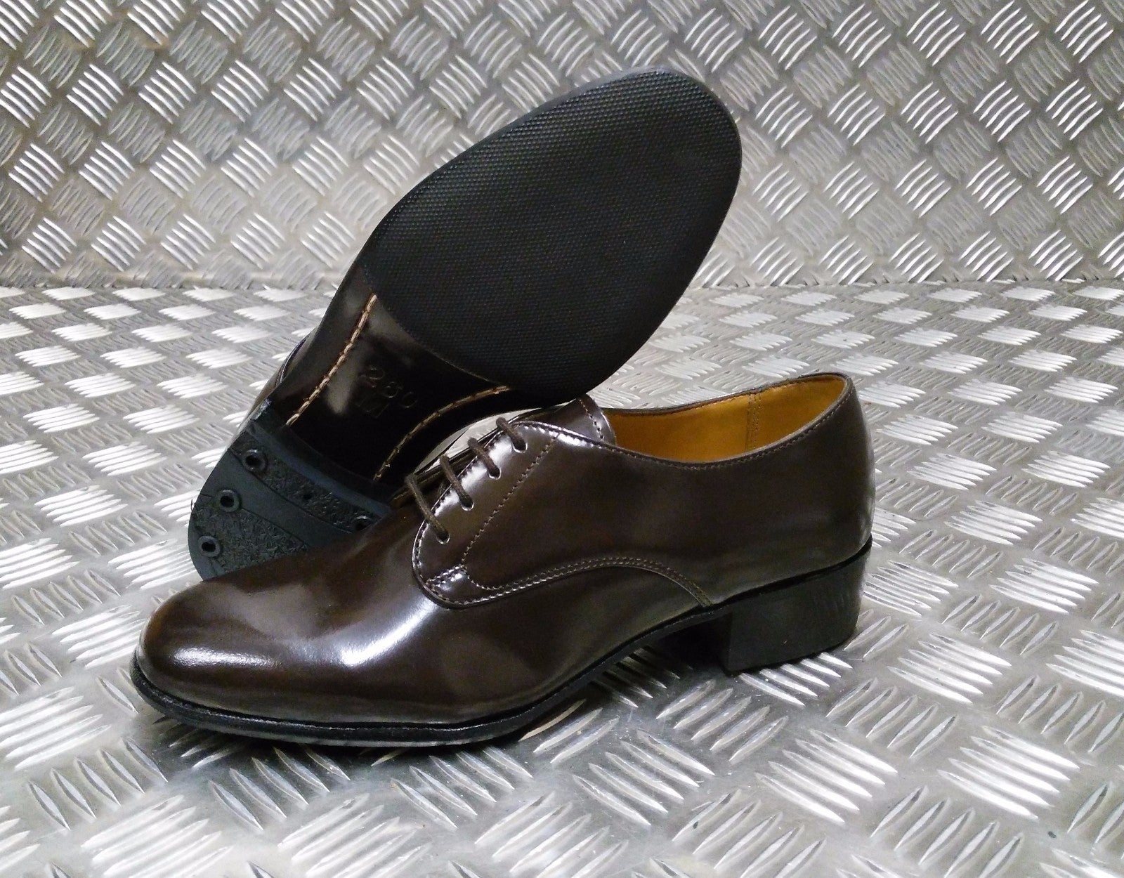 Genuine British Issue Womens Brown Leather Service Gibson Shoe- NEW