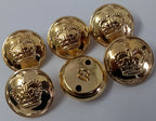 EIIR Crown Buttons Last Edition Queens Royal Crown Insignia Decorative Edging X6