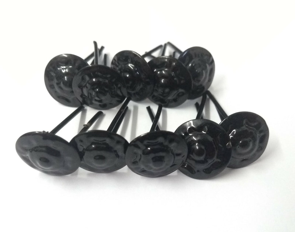 Genuine British Issue Subdued Metal Black Rosette Decoration x 10 NEW