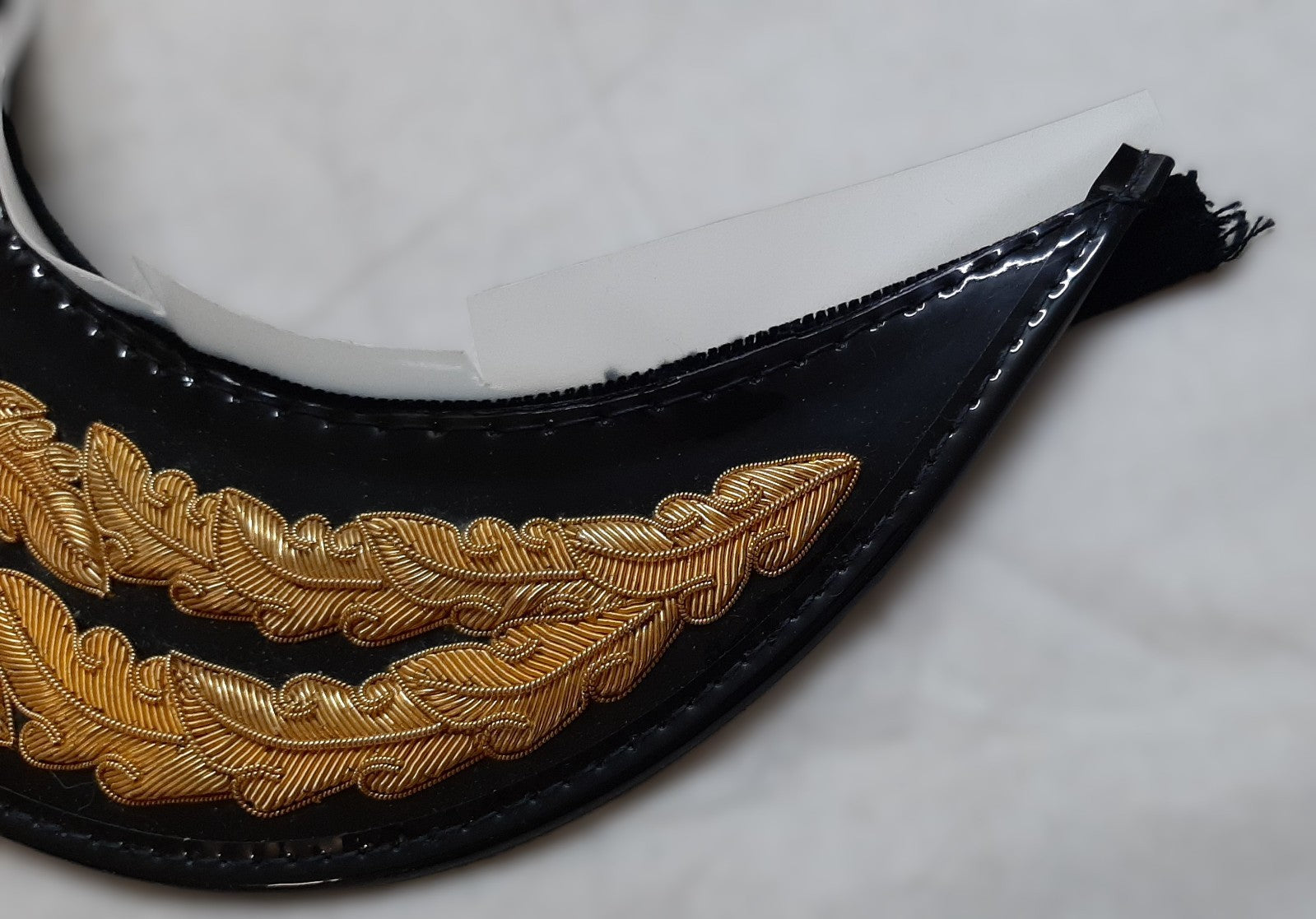 General Officer Peak British Oak Leaf Gold Wire Sprig Dress Hat Visor