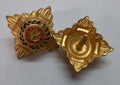 Vintage 2nd LT Rank Pips British Army Obsolete Dress Pattern Screw Post X2 Stars