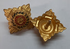 Vintage 2nd LT Rank Pips British Army Obsolete Dress Pattern Screw Post X2 Stars
