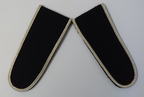 Shoulder Boards Slide On Melton Wool Type With Silver Braided Edging Dark Blue