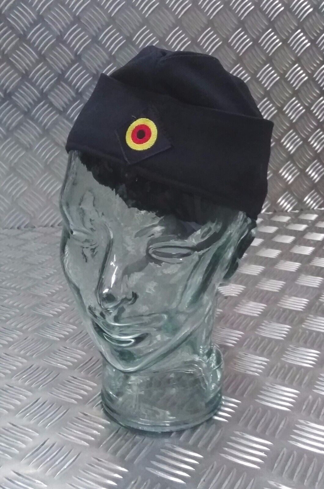 German Navy 100% Wool Flat Cap Envelope Side Cap Forage Hat Size 62cm - NEW