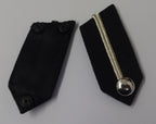 Uniform Gorgets Collar Tabs With Silver Braiding Plain Buttons Press-stud Backs