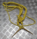 Bahrain Ceremonial Aiguillette Officers Lanyard Metallic Gold Insignia Tip Ends