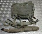 Vintage Military Issue Canvas Shoulder Bag Mini Backpack Grey/Green G2