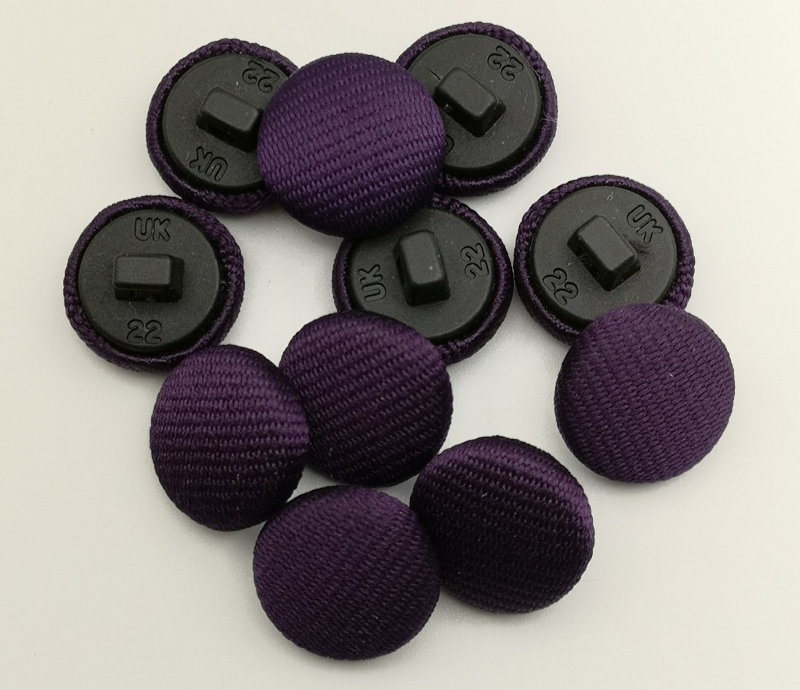 Purple Fabric Covered Buttons Line Pattern 22L x12