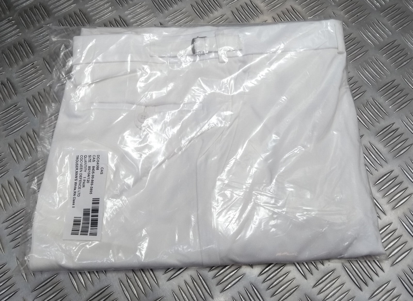 Royal Navy Trousers Class II C2 White Uniform Bell Bottomed Flares RN Waist 96cm