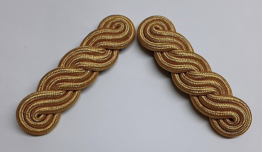 Officers Shoulder Cords British Made 3 Ply Gold Coloured Cord Army Pattern