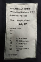 Household Division Greatcoat ORS British Army H Cav & Guards No Buttons NEW