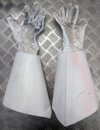 British Army Household Cavalry White Leather Gauntlet Parade Gloves Size 9.5